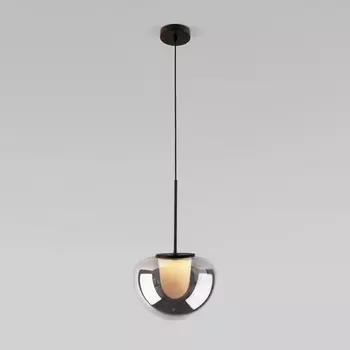 Подвесной светодиодный светильник со стеклянным плафоном Eurosvet Twice 90325/1 черный