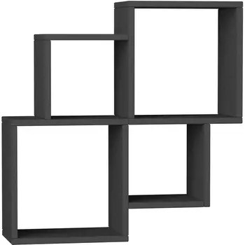 Полка Фигурная OYO SHELF (Дерево/Темно-серый) LEVE