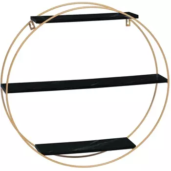 Полка Luna золотая черный мрамор УТ000036380 Stool Group