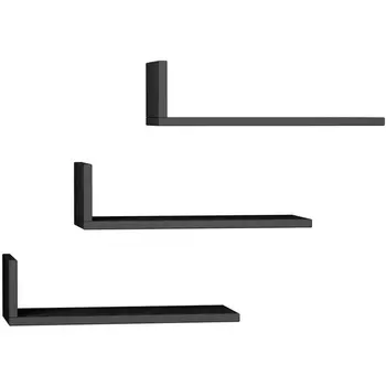 Полка прямая L-MODEL SHELF LEVE (ЛДСП/Темно-серый) арт.LEV00872