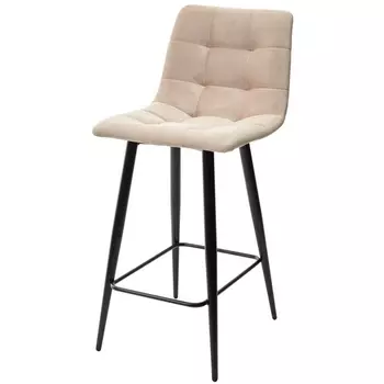 Полубарный стул #5, велюр / черный каркас (H=66cm) M-City CHILLI-QB 461MC04052