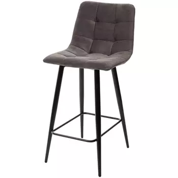 Полубарный стул CHILLI-QB графит #14, велюр/ черный каркас (H=66cm) М-City (арт.461MC05896) M-City