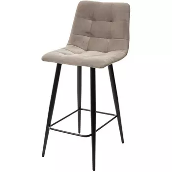Полубарный стул CHILLI-QB латте #25, велюр /черный каркас (H=66cm) М-City (арт.461MC05895) M-City