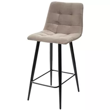 Полубарный стул латте #25, велюр / черный каркас (H=66cm) M-City CHILLI-QB 461MC04053