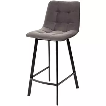 Полубарный стул CHILLI-QB SQUARE графит #14, велюр/ черный каркас (H=66cm) М-City (арт.461MC05897) M-City