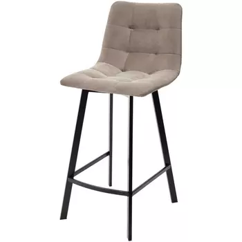 Полубарный стул CHILLI-QB SQUARE латте #25, велюр/ черный каркас (H=66cm) М-City (арт.461MC05899) M-City