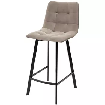 Полубарный стул латте #25, велюр / черный каркас (H=66cm) M-City CHILLI-QB 461MC04049
