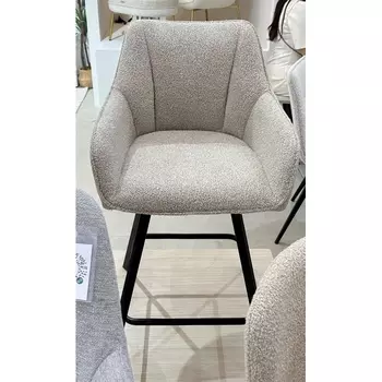 Полубарный стул M-City ERYK 180 град. поворот. 3018-09 коричневый, шенилл / черный каркас (H=67)