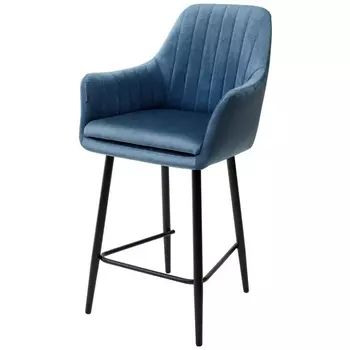Полубарный стул Пепельно-синий, велюр (H=65cm) M-City Роден 480M04347 (2 шт.)