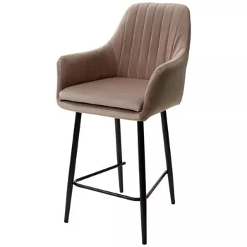 Полубарный стул Роден Premier 09 Серо-коричневый, велюр (H=65cm) (M-City)