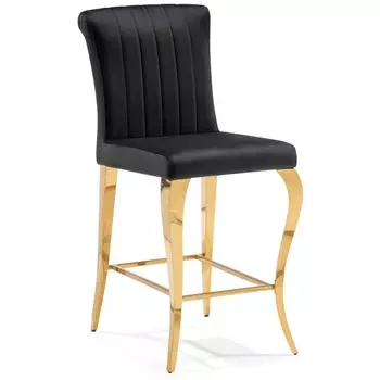 Полубарный стул Woodville Joan black / gold 15388
