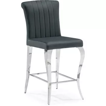Полубарный стул Woodville Joan dark grey / steel 15387
