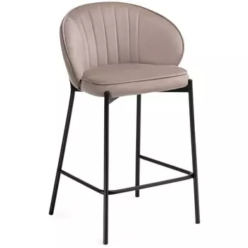 Полубарный стул Woodville Нейл латте / черный 528461