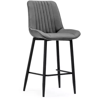 Полубарный стул Woodville Седа К темно-серый / черный 511177