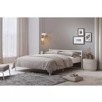 Полутораспальная кровать Woodville Фади 140х200 белая 491587