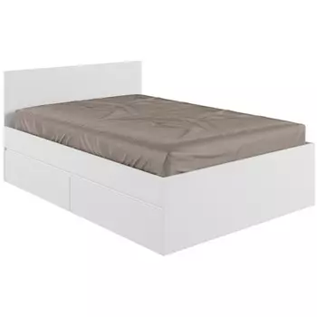 Полутораспальная кровать Woodville Мадера 140х200 белый 497491