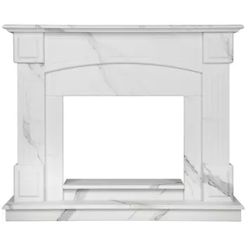 Портал для электрокамина RealFlame Carolina 25,5 WT Мрамор белый (200038)