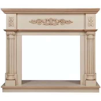 Портал для электрокамина RealFlame Silvia 26 WT Белый дуб с бежевой патиной (200076)