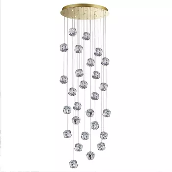 Потолочная каскадная люстра Odeon Light Jemstone 5085/120L золото/прозрачный/металл/акрил LED 120W 4000K 5500Лм