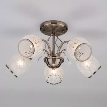 Потолочная люстра 30026/5 античная Eurosvet 30026 бронза лепестки