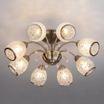 Потолочная люстра 30026/8 античная Eurosvet 30026 бронза лепестки