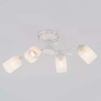 Потолочная люстра 30053/4 белый с золотом Eurosvet 30053