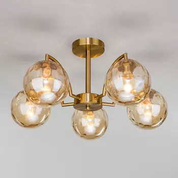 Потолочная люстра 30178/5 Eurosvet латунь