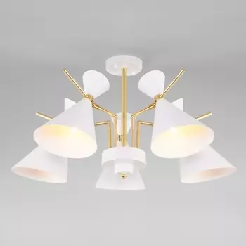 Потолочная люстра 70114/5 Eurosvet Apart белый (Умный дом, Алиса, WiFi, голосовое управление)