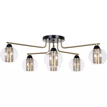 Потолочная люстра Arte Lamp Manchester A7045PL-6BK (плафоны шарики)