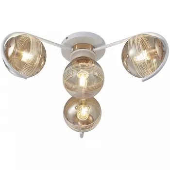 Потолочная люстра Arte Milano AMALFI 326208/3+1 WH+FG в форме шара