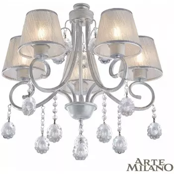 Потолочная люстра Arte Milano Amalfi-7146 337146/5 WT+SL с подвесками