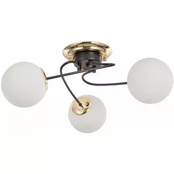 Потолочная люстра Arte Milano Neapolis-76408 276408/3 BK/GD в форме шара