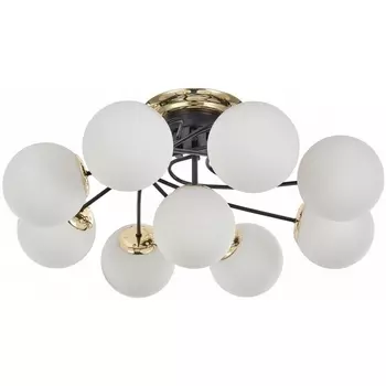 Потолочная люстра Arte Milano Neapolis-76408 276408/8+1 BK/GD в форме шара