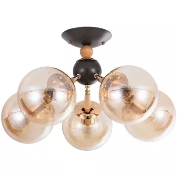 Потолочная люстра Arte Lamp Boston A4485PL-5BK (плафоны шарики)