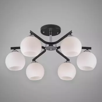 Потолочная люстра 30145/6 Eurosvet Blasco хром/венге (плафоны шарики)