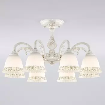 Потолочная люстра 60107/8 Eurosvet Campina белый с золотом