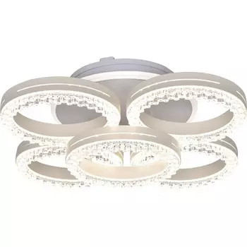 Потолочная RGB люстра (+ночной режим) с пультом Escada Albus Escada 10276/5 LED*86W White APP (Умный дом)