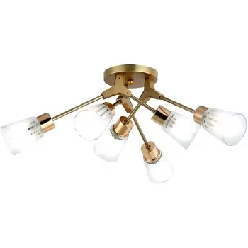 Потолочная люстра Escada Felicia 6х60Вт E14, металл/стекло, шампань