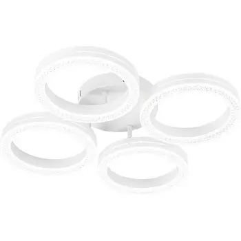 Потолочная люстра (+ночной режим) с пультом Escada Fianit 10282/4LED 60Вт, металл/акрил, белый/прозрачный