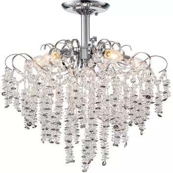 Потолочная люстра Escada Sardena 2106/5P Светильник на штанге 5х40Вт E14, металл/хрусталь, хром/прозрачный