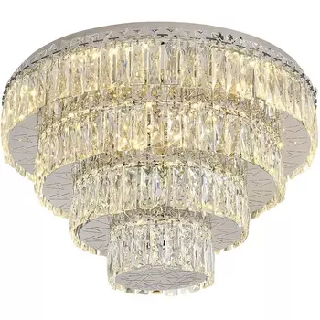 Потолочная люстра Escada Sublime 562/A LED 96Вт+4х40Вт Е14, 3000-6000К, ПДУ, изменение цветовой температуры, металл/хрусталь, хром/прозрачный
