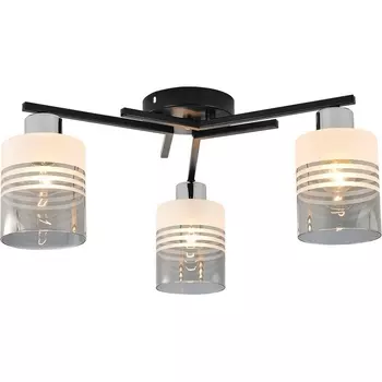 Потолочная люстра Escada Torenia 1132/3P 3x60Вт E27, металл/стекло, черный/хром, матовый/дымчатый