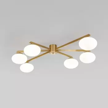 Потолочная люстра Eurosvet Opaline 70220/6 латунь в форме шара