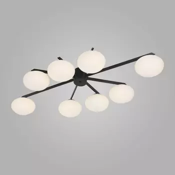 Потолочная люстра Eurosvet Opaline 70220/8 черный в форме шара