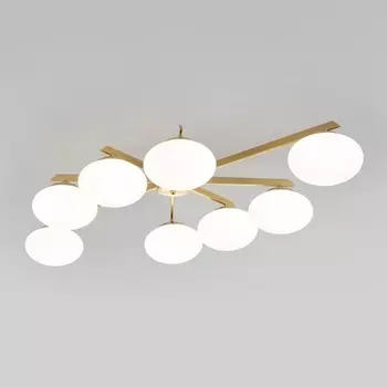 Потолочная люстра Eurosvet Opaline 70220/8 латунь в форме шара