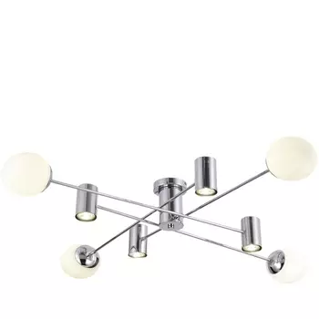 Потолочная люстра Evoluce Raito SLE1105-102-08 Хром/Белый GU10+E27 4+4*5+60W
