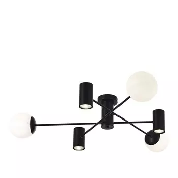 Потолочная люстра Evoluce Raito SLE1105-402-06 Черный/Белый GU10+E27 3+3*5+60W