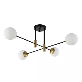 Потолочная люстра Crystal Lux FIDEL PL4 BLACK (плафоны шарики)