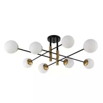 Потолочная люстра Crystal Lux FIDEL PL8 BLACK (плафоны шарики)