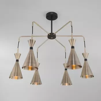 Потолочная люстра 316/6 Bogate's Glustin латунь / черный